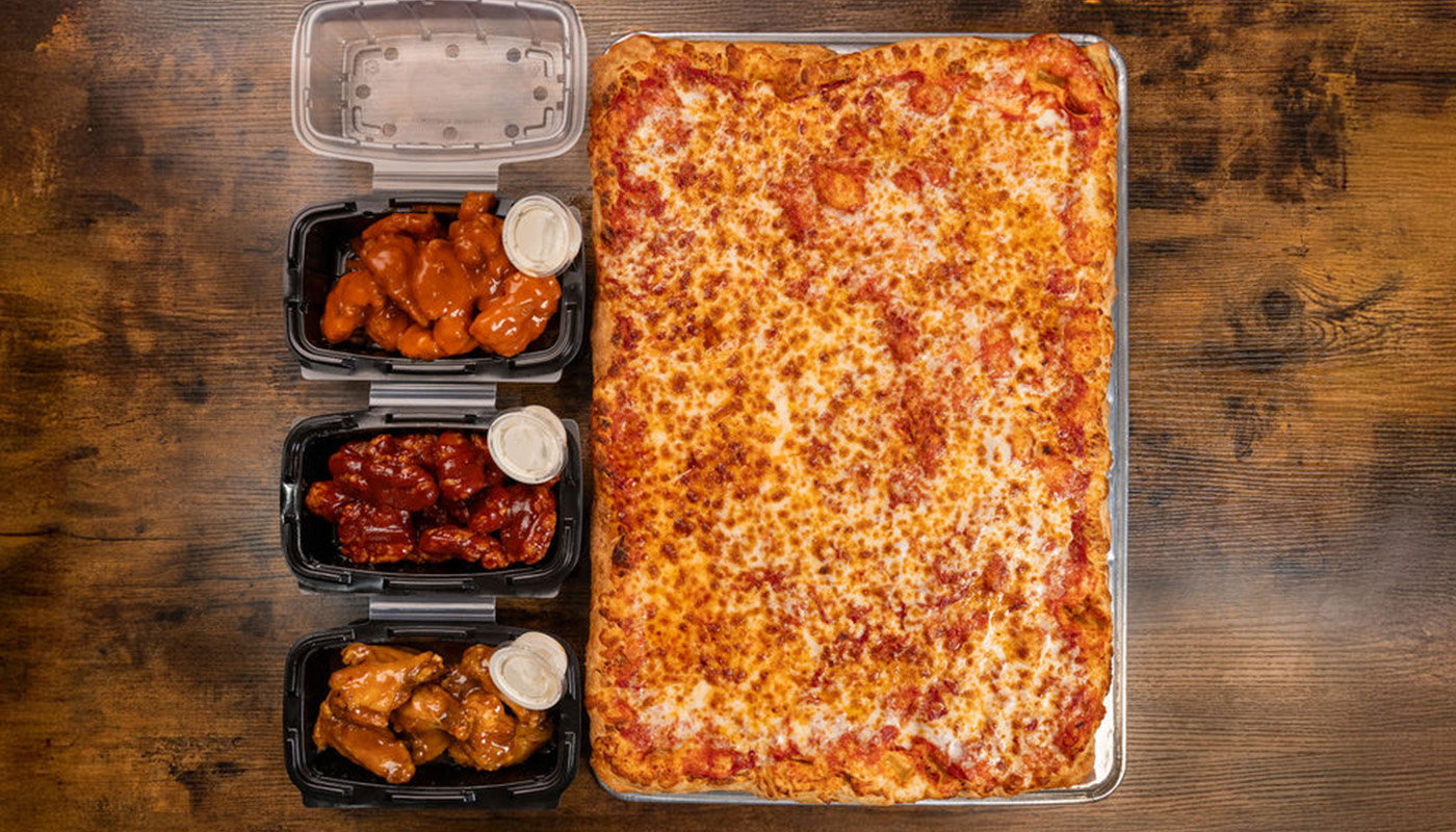 SHEET PIZZA & 3 ORDERS OF WINGS image